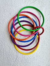 Load image into Gallery viewer, 80's Stacking Set of 7 Rainbow Bangles