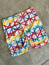 Load image into Gallery viewer, 80s-90s Op Knee Buster Rainbow Splatter Paint Cotton Board Shorts