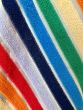 Load image into Gallery viewer, Judith March Terry Cloth Chevron Striped Rainbow Duster / Swimsuit Cover Up