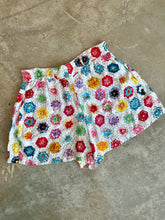 Load image into Gallery viewer, 80s-90s High Waist Rainbow Floral Quilt Pattern Shorts
