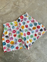 Load image into Gallery viewer, 80s-90s High Waist Rainbow Floral Quilt Pattern Shorts