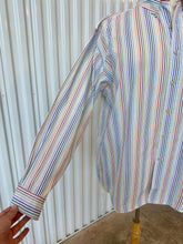 Load image into Gallery viewer, Vintage Alexander Julian Vertical Rainbow Striped L/S Button Down Dress Shirt