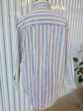 Load image into Gallery viewer, Vintage Alexander Julian Vertical Rainbow Striped L/S Button Down Dress Shirt