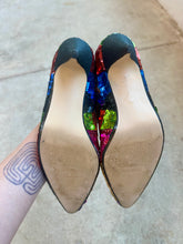 Load image into Gallery viewer, 80's J. Reneé Rainbow Sequin Kitten Heels