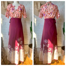 Load image into Gallery viewer, Vintage Hand Block Print Maxi Wrap Skirt