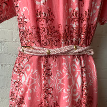 Load image into Gallery viewer, 1980s Pink Braided Rope Belt with Engraved Gold Medallion