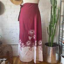Load image into Gallery viewer, Vintage Hand Block Print Maxi Wrap Skirt
