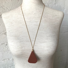Load image into Gallery viewer, 1970's Large Goldstone Pendant Necklace