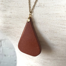Load image into Gallery viewer, 1970's Large Goldstone Pendant Necklace