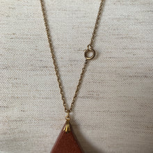 Load image into Gallery viewer, 1970's Large Goldstone Pendant Necklace
