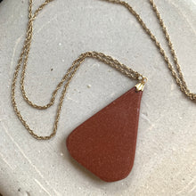 Load image into Gallery viewer, 1970's Large Goldstone Pendant Necklace