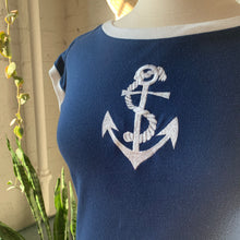 Load image into Gallery viewer, 1970s-80s Nautical Ringer T Shirt