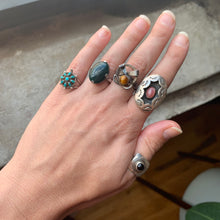 Load image into Gallery viewer, Vintage Sterling Silver & Bloodstone Cocktail Ring