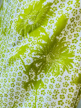 Load image into Gallery viewer, 1960s Chartreuse Floral Asian Style Sleeveless Maxi Dress