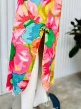 Load image into Gallery viewer, 1960s Vibrant Hawaiian Floral Sleeveless Column Maxi Dress