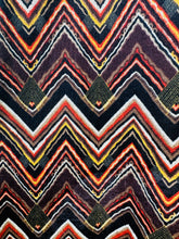 Load image into Gallery viewer, 1970s Inspired Chevron Print Light Knit Shift Dress
