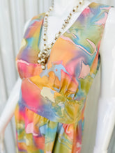 Load image into Gallery viewer, 1960s-70s Sleeveless Psychedelic Pastel Rainbow Maxi Dress