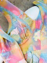 Load image into Gallery viewer, 1960s-70s Sleeveless Psychedelic Pastel Rainbow Maxi Dress