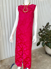 Load image into Gallery viewer, 1960s-70s Diane's Of Honolulu Magenta Hawaiian Floral Sleeveless Column Dress