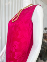 Load image into Gallery viewer, 1960s-70s Diane's Of Honolulu Magenta Hawaiian Floral Sleeveless Column Dress