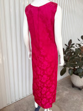Load image into Gallery viewer, 1960s-70s Diane's Of Honolulu Magenta Hawaiian Floral Sleeveless Column Dress