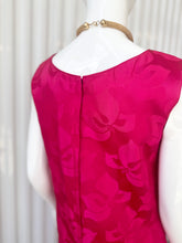 Load image into Gallery viewer, 1960s-70s Diane's Of Honolulu Magenta Hawaiian Floral Sleeveless Column Dress