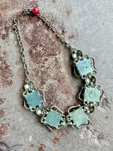 Load image into Gallery viewer, 1950s Gold & Candy Apple Red Costume Necklace