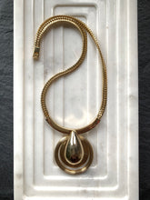 Load image into Gallery viewer, 1970s-80s Large Modernist Teardrop Pendant Necklace