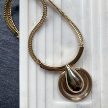 Load image into Gallery viewer, 1970s-80s Large Modernist Teardrop Pendant Necklace
