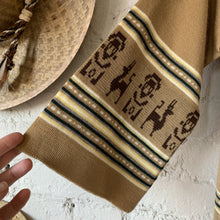 Load image into Gallery viewer, 1970s Tan Aztec Pullover Sweater