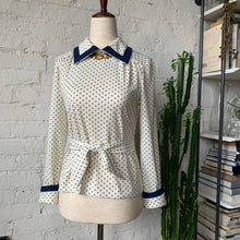 Load image into Gallery viewer, 1970s Nautical Belted Blouse