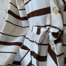 Load image into Gallery viewer, 1970s Brown Striped Knit Cardigan