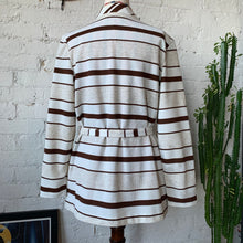 Load image into Gallery viewer, 1970s Brown Striped Knit Cardigan