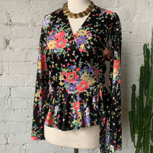 Load image into Gallery viewer, 1970s Floral Wrap Shirt