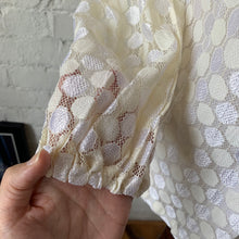 Load image into Gallery viewer, 1960s-1970s Gorgeous Op Art, Circle Lace Hippie Blouse