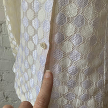 Load image into Gallery viewer, 1960s-1970s Gorgeous Op Art, Circle Lace Hippie Blouse