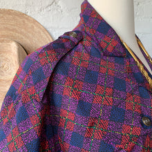 Load image into Gallery viewer, 1980s Plaid Safari Dress