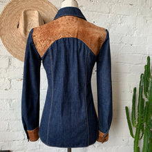Load image into Gallery viewer, Dark Denim Western Shirt