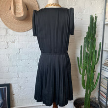 Load image into Gallery viewer, 1980s Black Accordion Pleated Dress