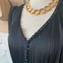 Load image into Gallery viewer, 1980s Black Accordion Pleated Dress