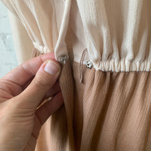 Load image into Gallery viewer, 1970s Sheer Tan Secretary Dress