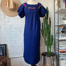 Load image into Gallery viewer, 1970s Mexican Embroidered Hippie Dress