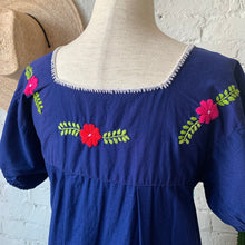 Load image into Gallery viewer, 1970s Mexican Embroidered Hippie Dress