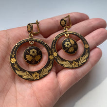 Load image into Gallery viewer, 1950's-1960's Spanish Damascene Floral Earrings
