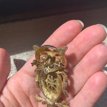Load image into Gallery viewer, 1970s Large Gold Tone Owl Brooch & Pendant