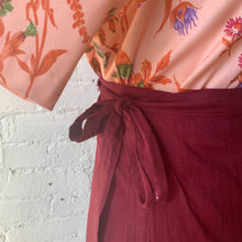Load image into Gallery viewer, Vintage Hand Block Print Maxi Wrap Skirt