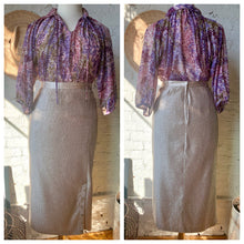 Load image into Gallery viewer, Champagne Beaded Pencil Skirt