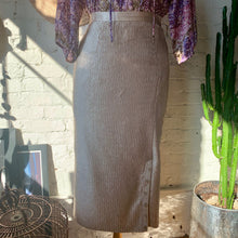Load image into Gallery viewer, Champagne Beaded Pencil Skirt