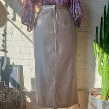 Load image into Gallery viewer, Champagne Beaded Pencil Skirt