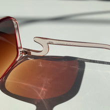 Load image into Gallery viewer, 1970s Red and Translucent Blush Pink Oversized Sunglasses